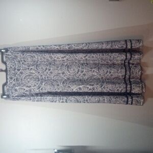Robert Louis Women's Navy/White Maxi Skirt Size Large